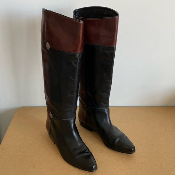 Sesto Meucci Italian Leather Boots. Brown/Black. Size 8 AA - Picture 1 of 12